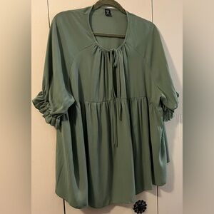 SHEIN CURVE MINT GREEN BLOUSE (3XL)
